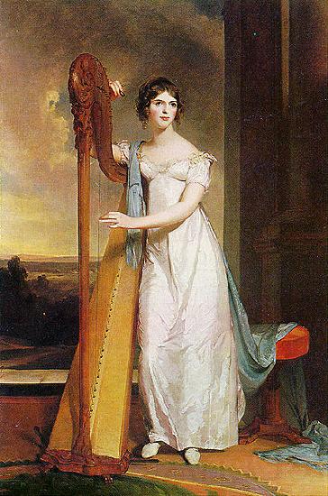 Thomas Sully Eliza Ridgely with a Harp France oil painting art